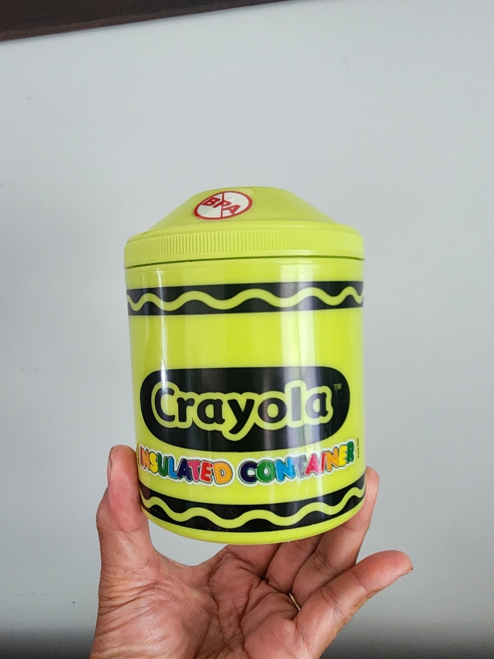 Crayola Neon Yellow Insulated Container Lunch Snack Box
